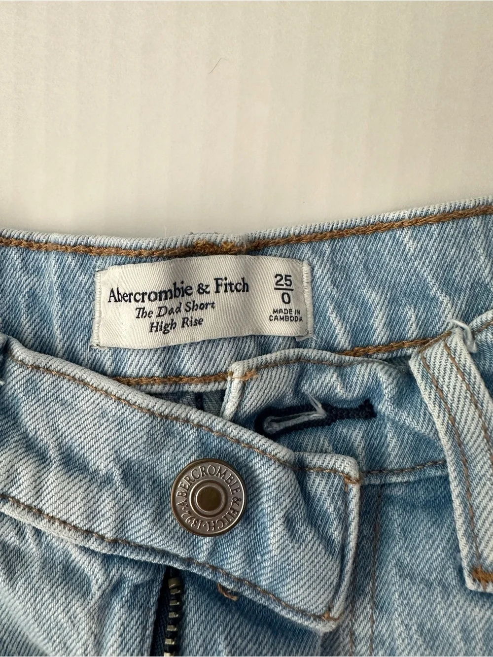 Abercrombie & Fitch Light Wash Denim Shorts